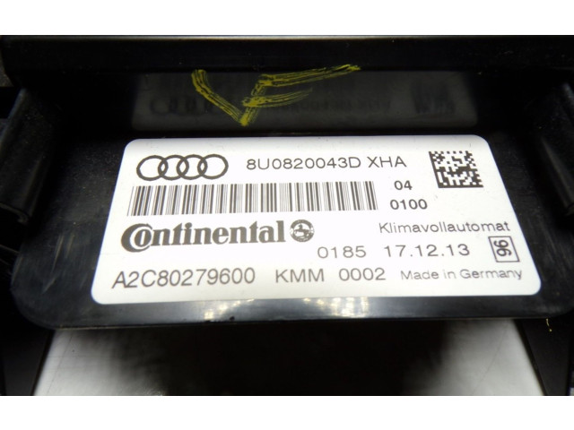 Блок управления климат-контролем 8U0820043DXHA, 8U0820043D Audi Q3 8U