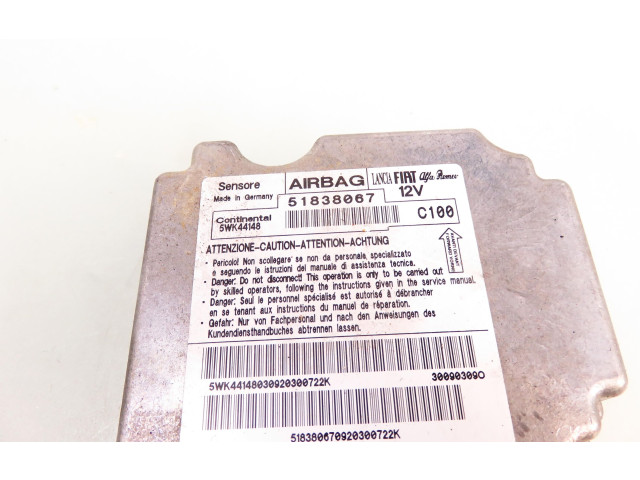 Блок подушек безопасности 5WK44148, 51838067   Fiat Punto (199)