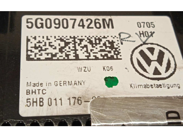 Блок управления климат-контролем 5G0907426M, 5G0907426MWZU Volkswagen Golf SportWagen