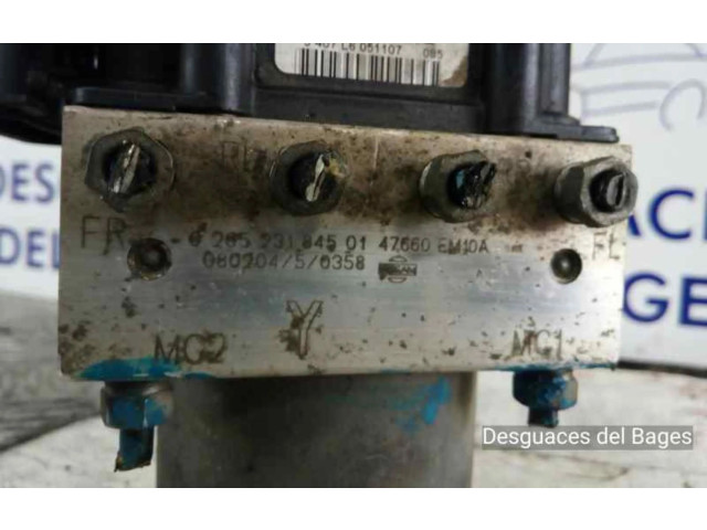 Блок АБС 0265231845   Nissan  Tiida C11  2004 - 2011 года