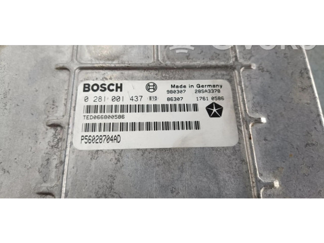 Блок управления двигателем Блок управления 0281001437 Jeep Grand Cherokee