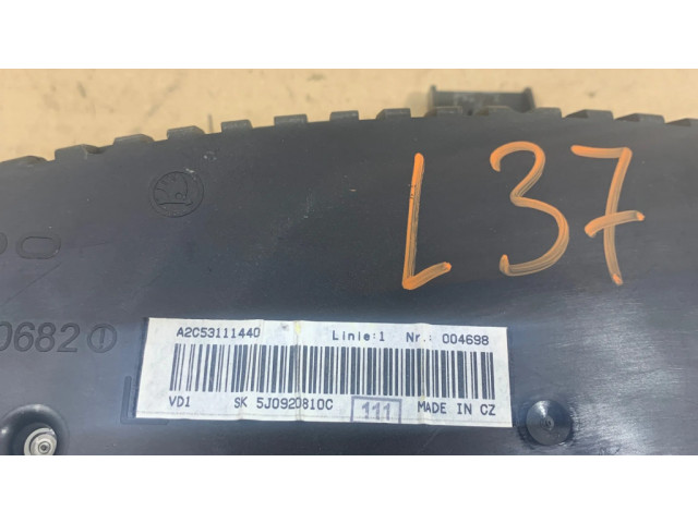 Панель приборов 5J0920810C, SKZ7Z0F3818430 Skoda Roomster (5J)