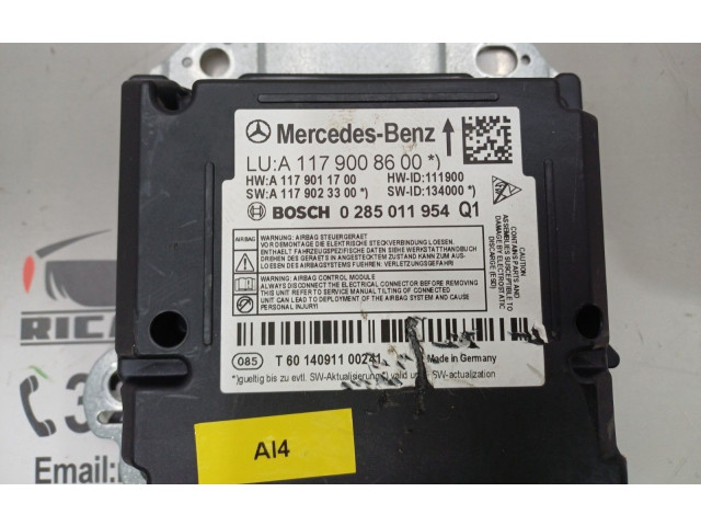 Блок подушек безопасности A1179008600, 0285011954 Mercedes-Benz A W176