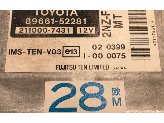 Řídící jednotka 89661-52281 Toyota Yaris Verso 1999