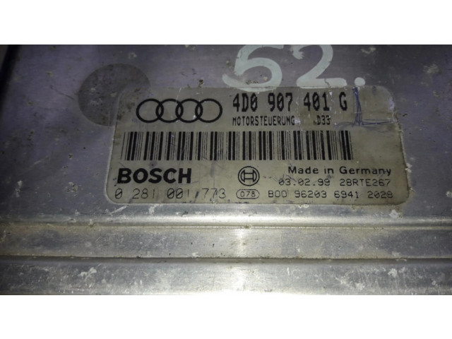 Блок управления двигателя 0281001773 Audi A3 S3 8L