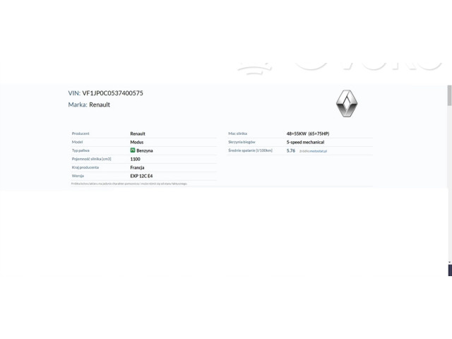 Jednotka ABS 0265800558, TEB76 Renault Modus 2007