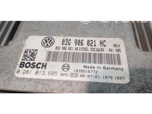 Блок управления двигателя 03G906021HC, 0281013685   Volkswagen Golf Plus
