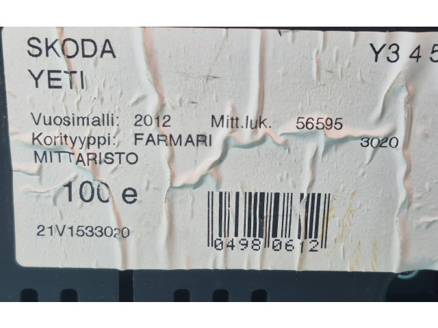 Спидометр (приборный щиток) 5L0920840J, 053128 Skoda Yeti (5L)