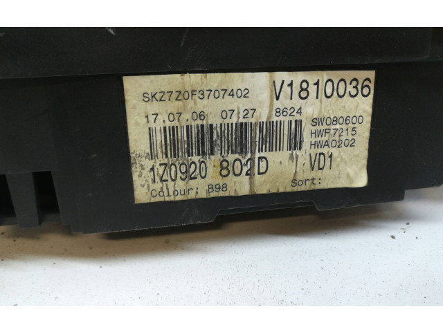 Панель приборов 1Z0920802D, V1810036 Skoda Octavia Mk2 (1Z)