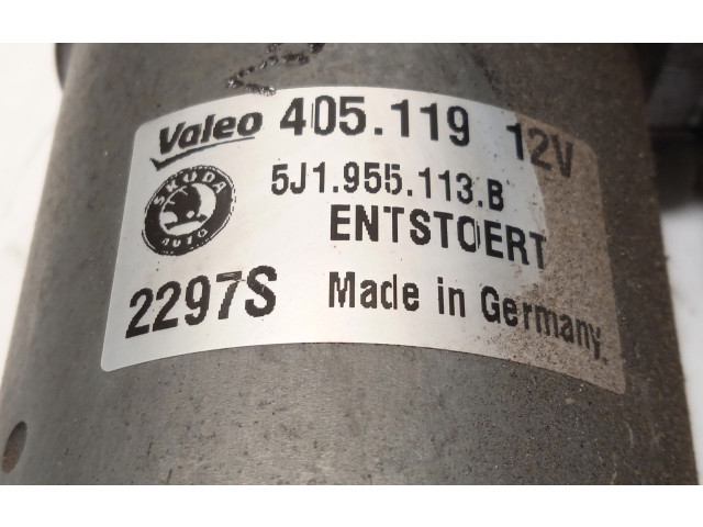 Моторчик дворников 5J1955113B, 405119 Skoda Fabia Mk2 (5J)