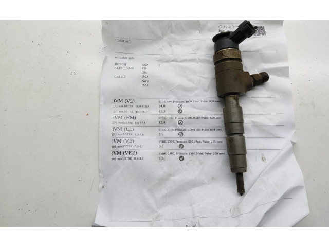 Vstřikovač 0445110340 Ford Fiesta UBJA