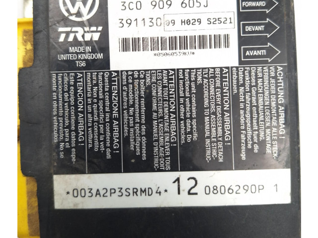 Блок подушек безопасности 3C0909605J, 39113009H029S2521   Volkswagen PASSAT B6