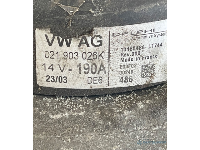 Генератор 021903026K Volkswagen Phaeton
