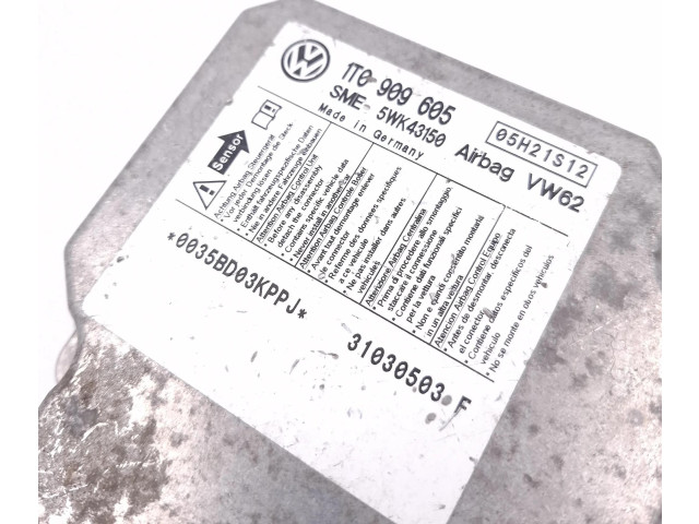 Блок подушек безопасности 1T0909605, 5WK43150 Volkswagen Touran I