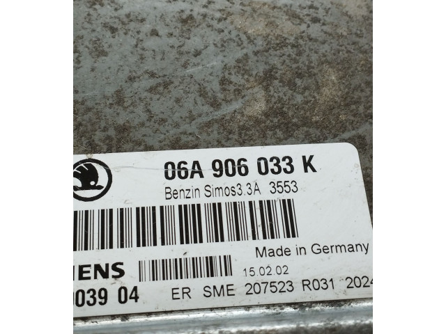 Блок управления двигателя 06A906033K, 5WP4003904 Skoda Octavia Mk1 (1U)
