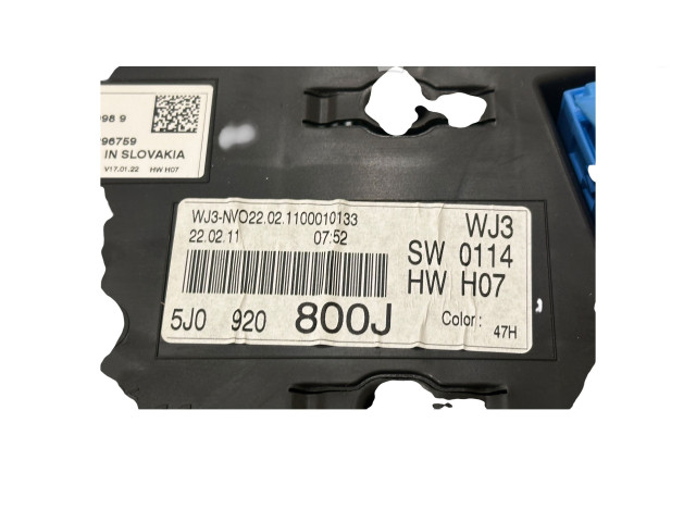 Панель приборов 5J0920800J   Skoda Fabia Mk2 (5J)       