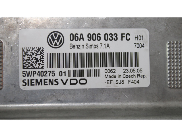 Блок управления двигателя 06A906033FC, 5WP40275 Skoda Octavia Mk4