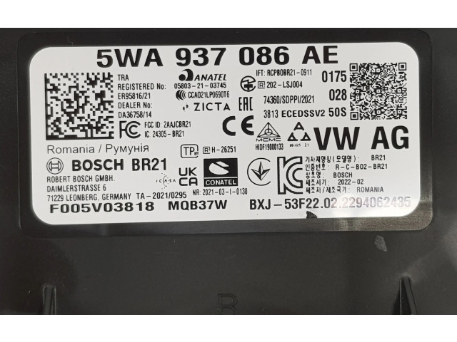 Блок управления 5WA937086AE, 5WA937086AG Volkswagen Caddy