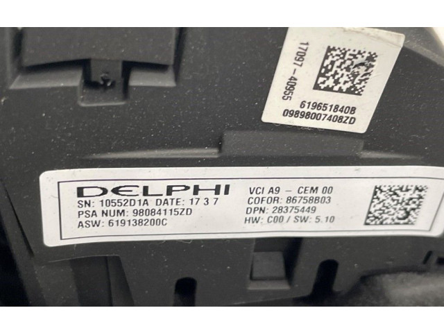 Руль Peugeot 2008 I 2013 - 2019 года 98007408ZD, 98758803