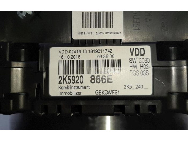 Přístrojová deska Volkswagen Caddy 2019 2K5920866E