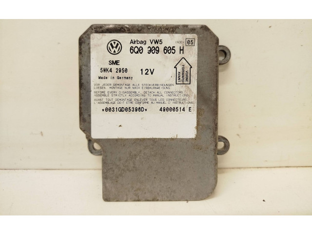 Блок подушек безопасности 6Q0909605H, 5WK42950 Skoda Fabia Mk1 (6Y)