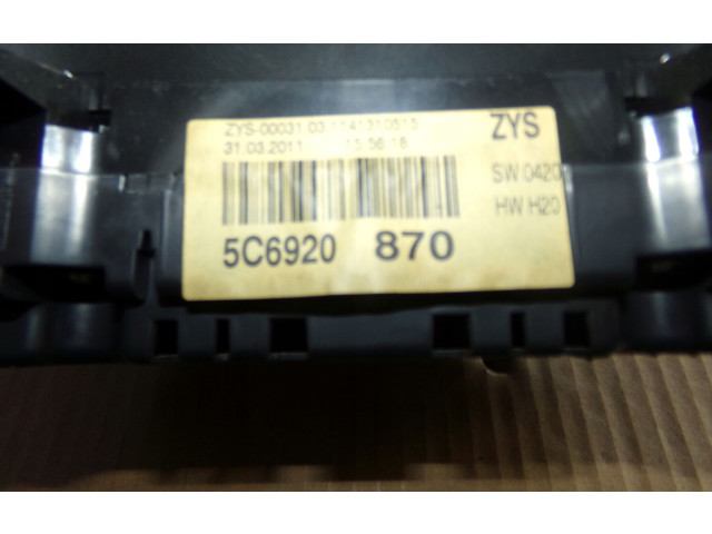 Панель приборов 5C6920870D   Volkswagen Jetta VI       