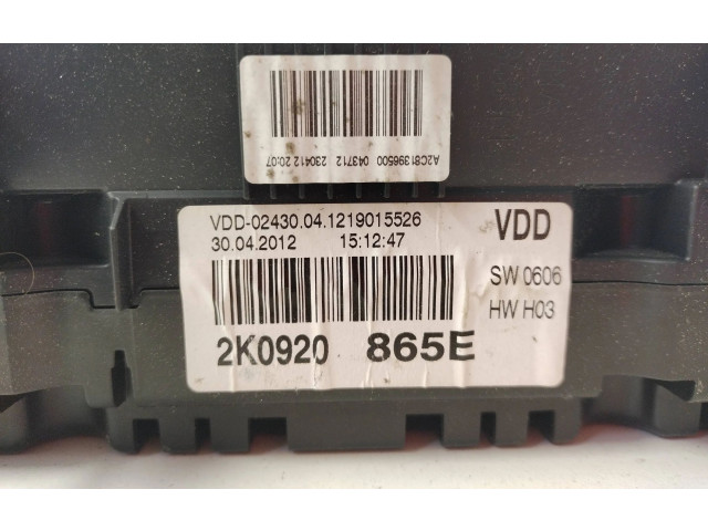 Панель приборов 2K0920865E, VDD02430 Volkswagen Caddy