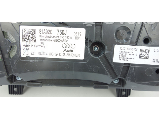 Панель приборов 81A920750J, 81A920750J Audi Q2 -