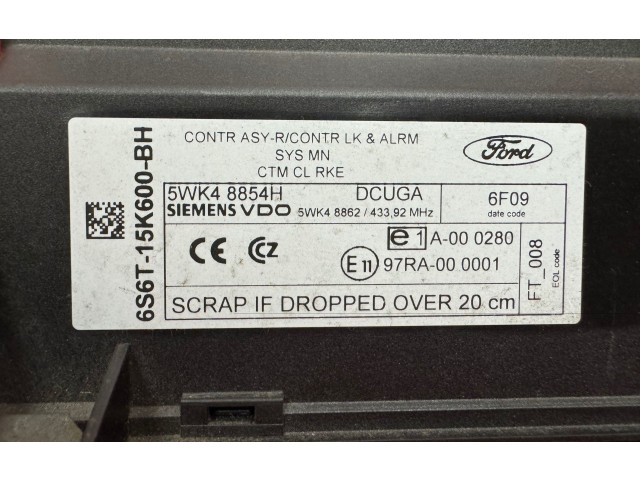 Комплект блоков управления S120977313D, 6S61-12A650-GD   Ford Fusion