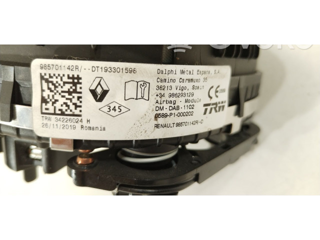 Подушка безопасности водителя 985701142R, 34226032E   Dacia Logan II