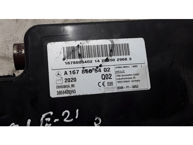 Подушка безопасности в сиденье A1678605402 Mercedes-Benz GLE W167