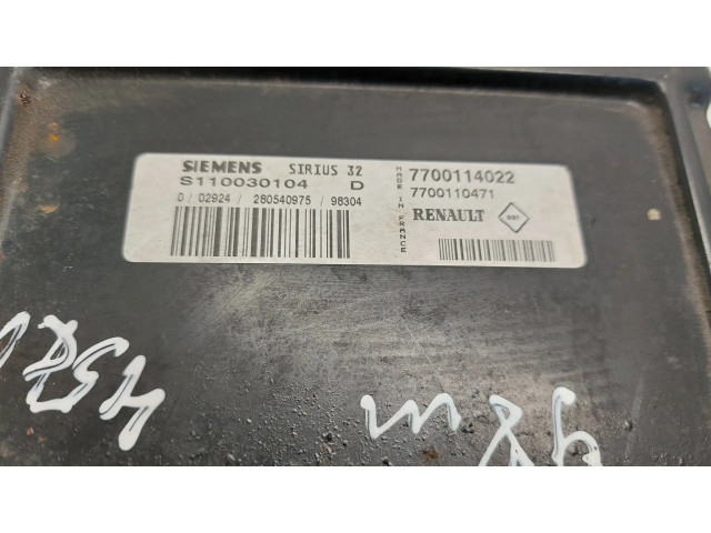 Блок управления двигателя 7700114022, S110030104   Renault Clio I