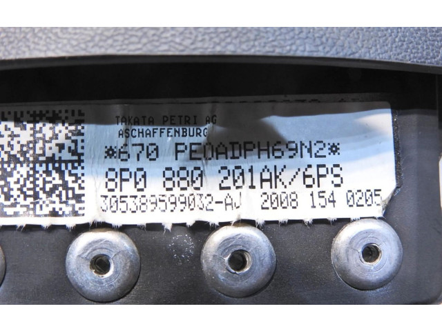 Подушка безопасности водителя 8P0880201AK   Audi A3 S3 A3 Sportback 8P