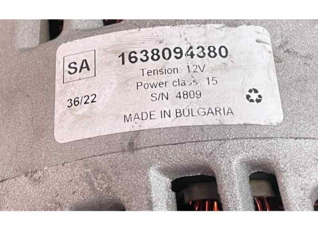 Генератор 9678048880, 2614016B   Peugeot 5008      