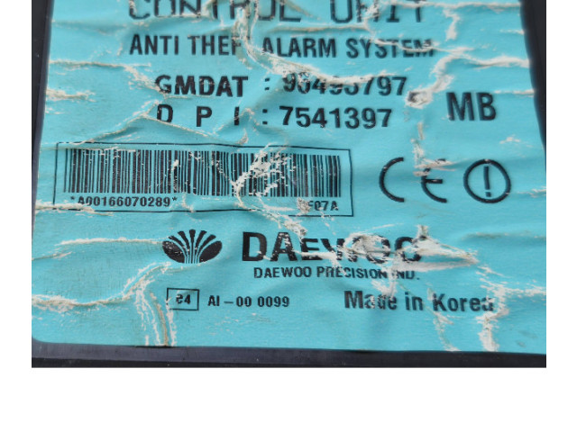 Блок управления 96493797, 7541397   Chevrolet Matiz