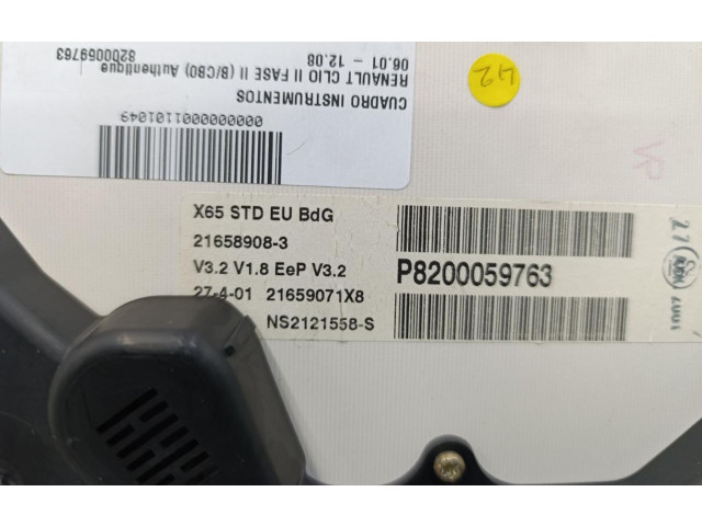 Спидометр (приборный щиток) 8200059763   Renault Clio II   