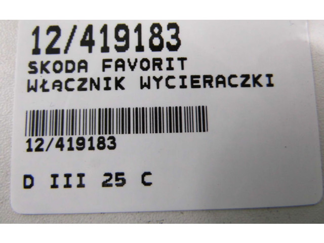 Переключатель дворников 443853310090, 443853310090 Skoda Favorit (781)