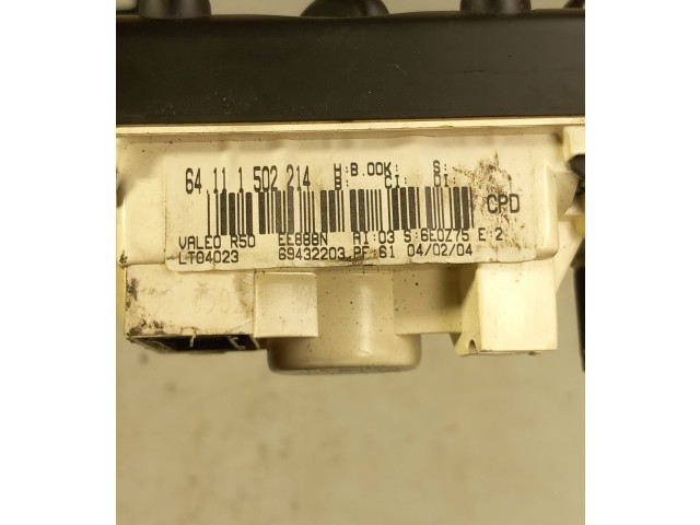 Блок управления климат-контролем 64111502214 Mini One Cooper R50 53