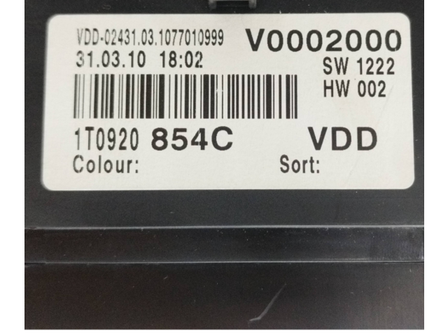 Přístrojová deska Volkswagen Caddy 2010 1T0920854C