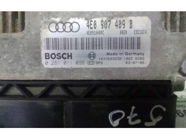 Панель приборов 0281011099   Audi A8 S8 D3 4E       