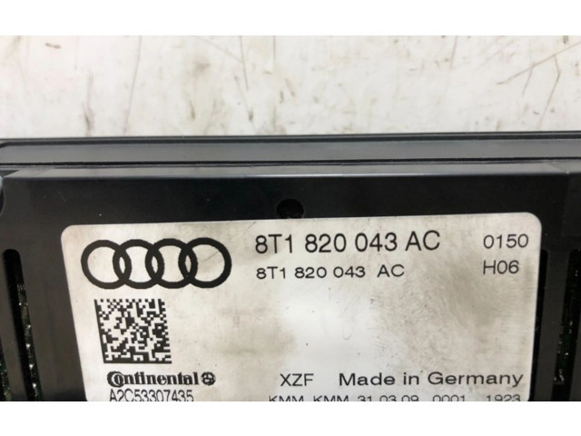 Блок управления климат-контролем 8T1820043AC, 8T1820043AC Audi Q5 SQ5