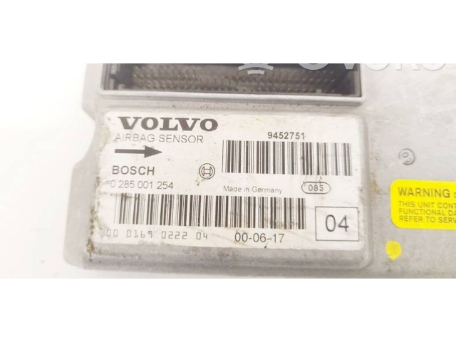Блок подушек безопасности 0285001254, 9452751 Volvo S60