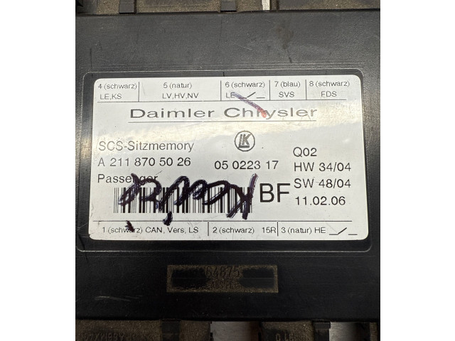 Модуль управления сидением A2118705026, 05022317 Mercedes-Benz ML W164