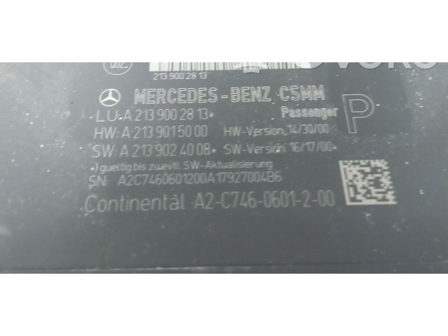 Рулевая рейка Модуль управления сидением A2139002813, A2139001405 Mercedes-Benz E W213 2016 - года