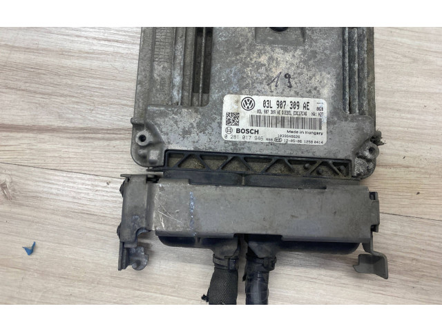 Блок управления двигателя 03L907309AE, 0281017946 Volkswagen Caddy