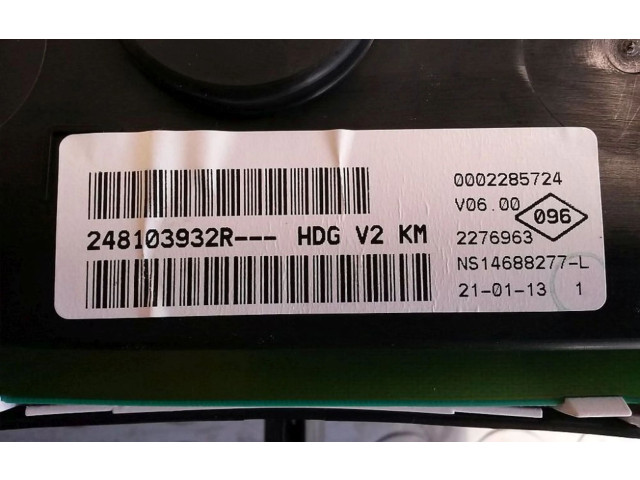 Панель приборов 248103932, 248103932 Dacia Lodgy