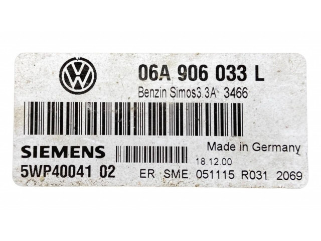 Řídící jednotka 06A906033L, 5WP4004102 Volkswagen New Beetle 2002