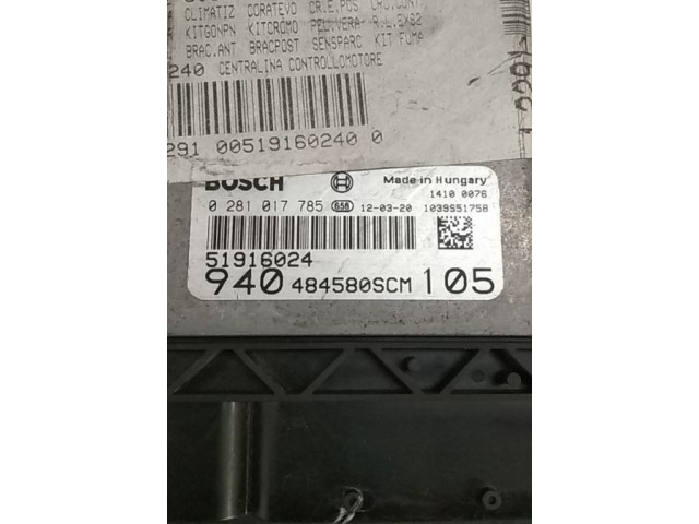 Řídící jednotka 51916024, 0281017785 Alfa Romeo Giulietta 2012