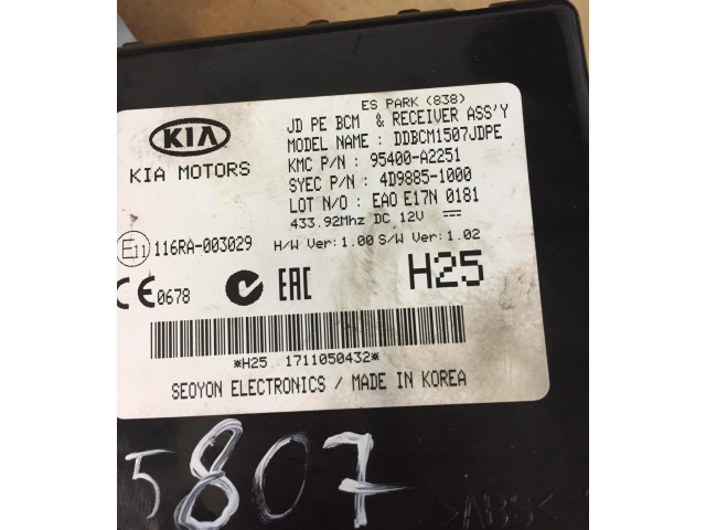 Блок комфорта 95480-A2900   KIA Ceed   