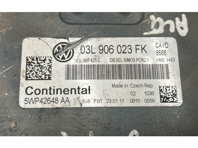 Блок управления двигателя 03L906023FK, 5WP42648AA Volkswagen Caddy
